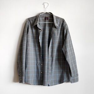 UNTUCKit Blue-Gray Check Cotton Shirt XXL